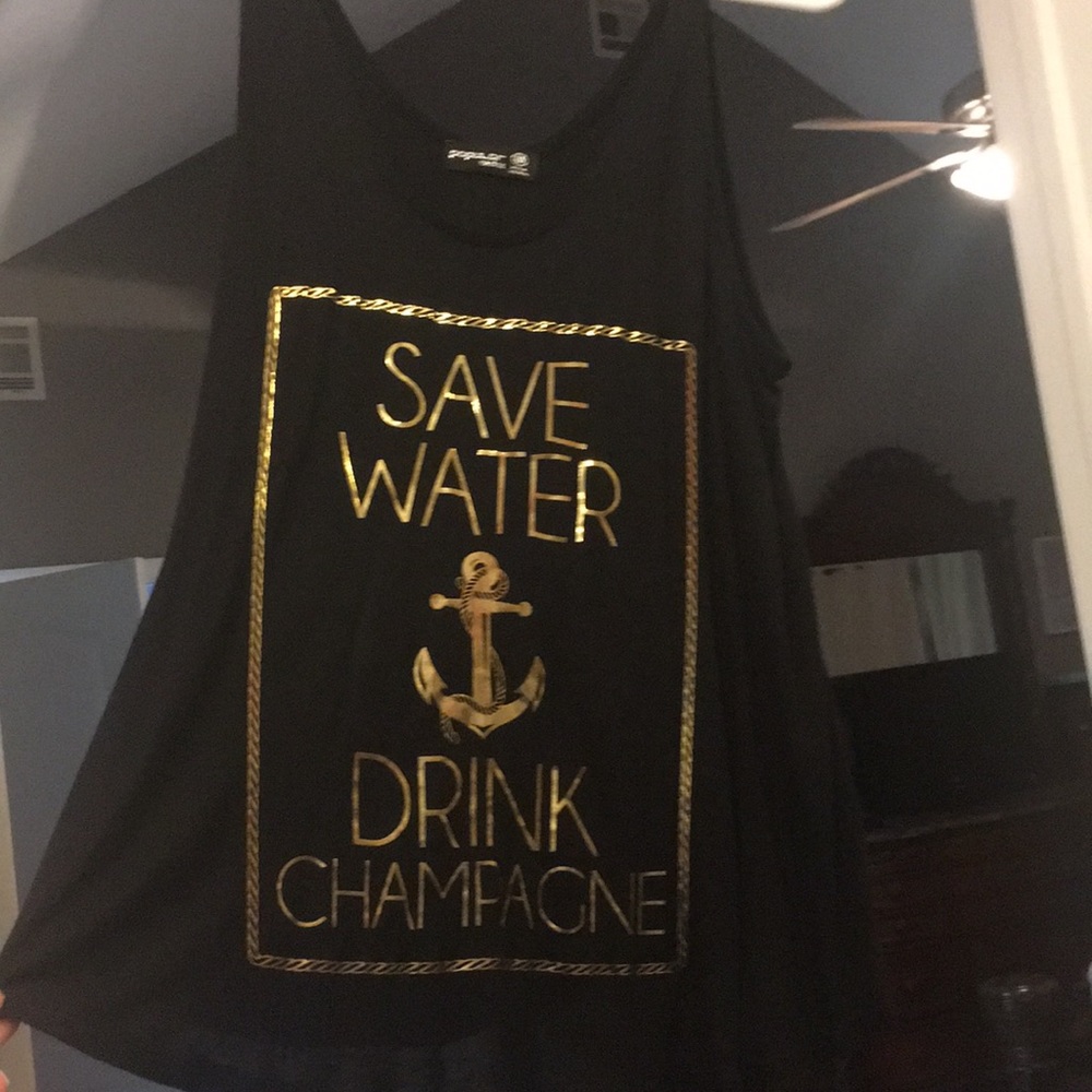 Save water drink champagne tank